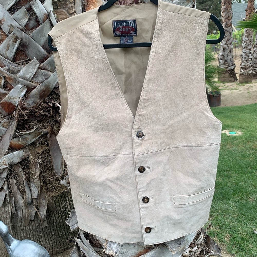 Men’s Industrial Rags suede vest. Size medium.